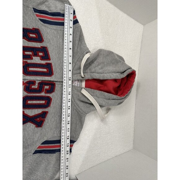Y2K RED SOX  FULL ZIP HOODIE MAN L/G GENUINE MERCHANDISE G111 SPORTS GRAY SEWN - Picture 13 of 16